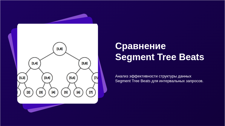 [Презентация] Сравнение Segment Tree Beats